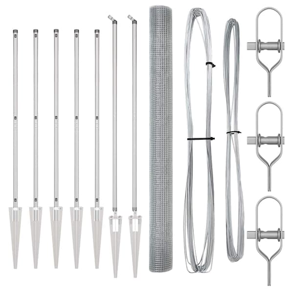 vidaXL Stängselstolpe Silver