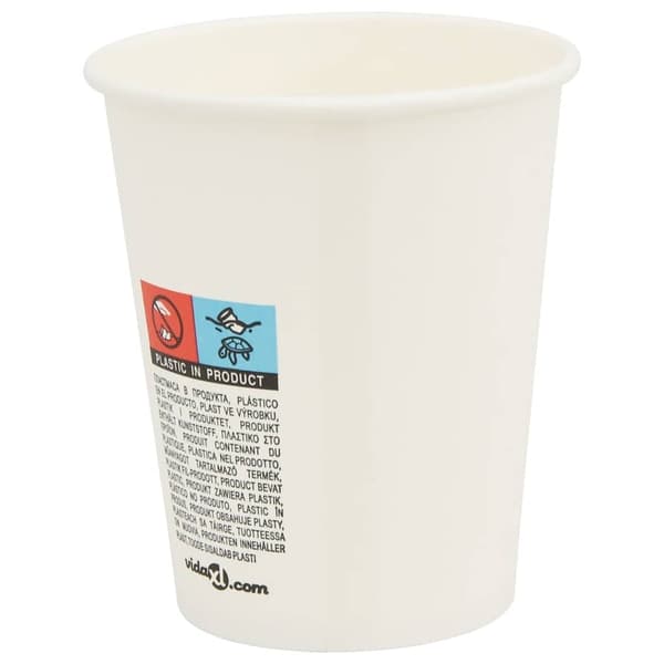 vidaXL Kaffekoppar i papper 1000 st 8oz 200ml vit