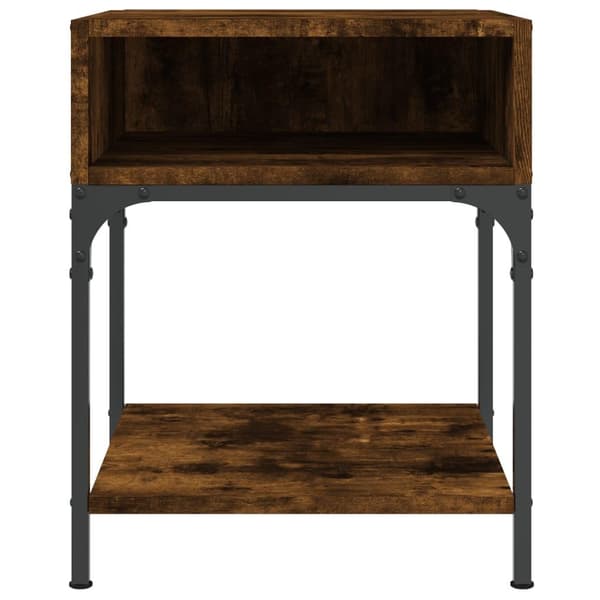 vidaXL Nattbord røkt eik 40x41x50 cm konstruert tre