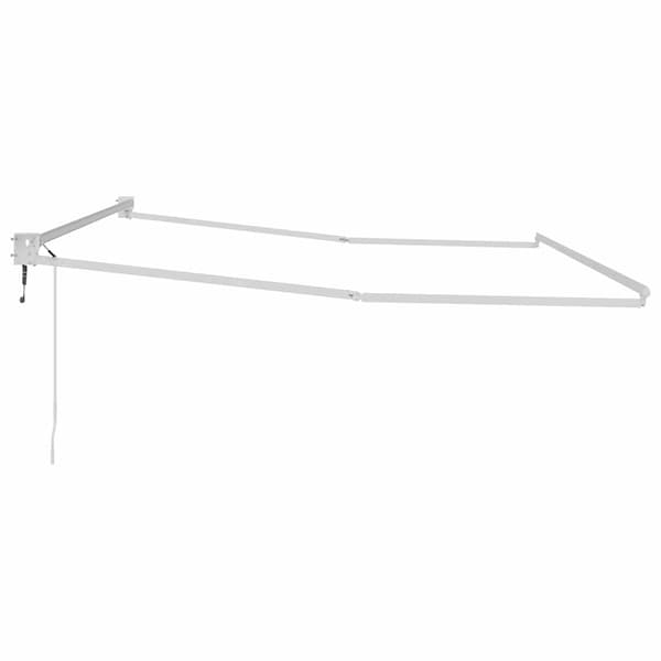 vidaXL Utdragbar markisram Vit 400 × 300 cm Aluminium
