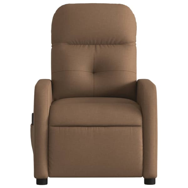 vidaXL Massagefåtölj brun tyg