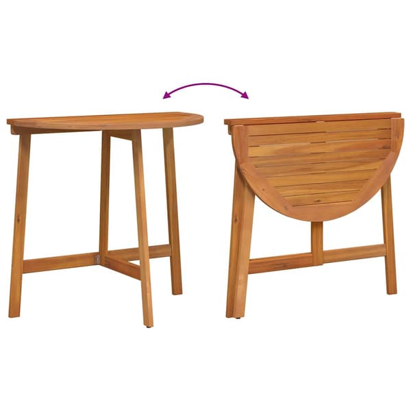 vidaXL Bistrosett 3 pcs Olje naturlig Solid akasietre