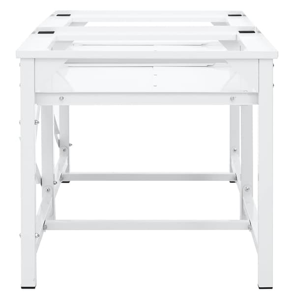 vidaXL | Vaskemaskin Pedestal | Hvit Stål