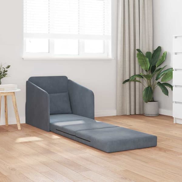 vidaXL Soffsäng Mörkgrå 65 x 80 x 83 cm Sammet