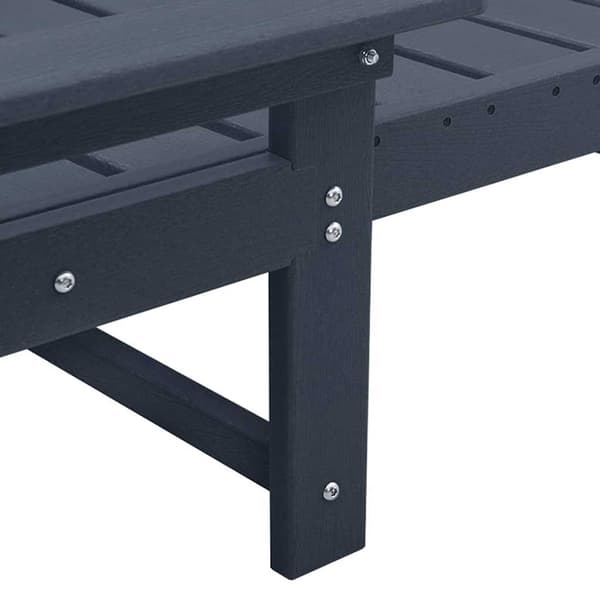 vidaXL Solstol Reclining 3 pcs Marinblå polyeten