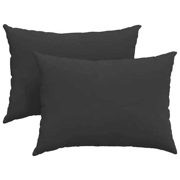 vidaXL Soffkuddar 2 st Svart 70 x 50 cm tyg