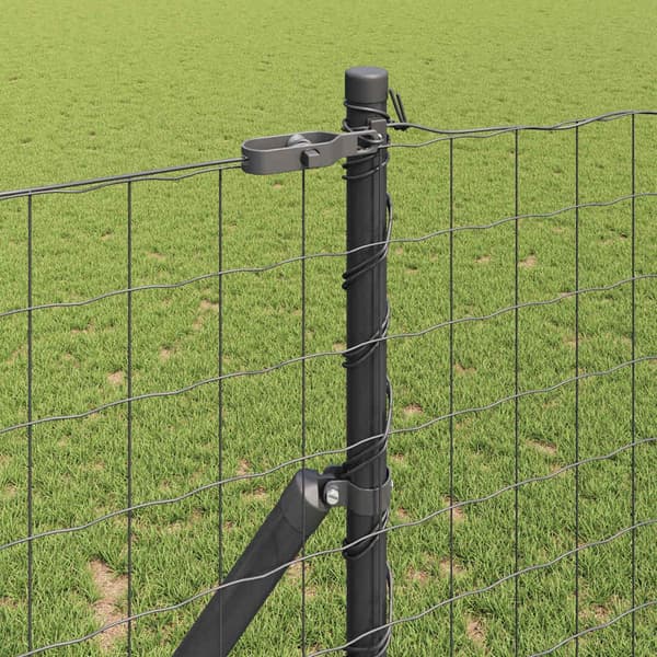 vidaXL Gjerde med stolpe Grå 1,2 x 10 m Stål