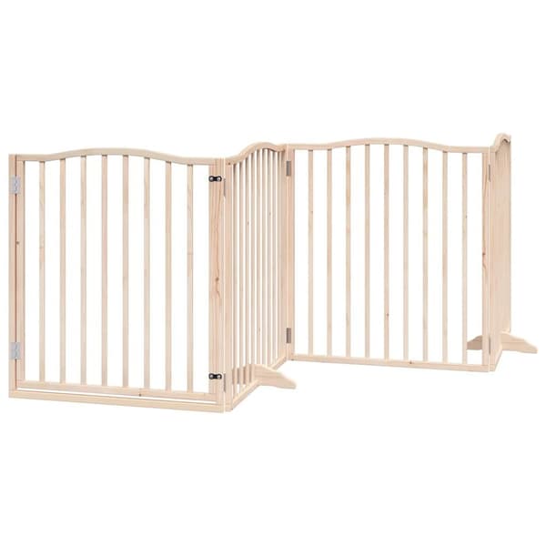 vidaXL Hundeport sammenleggbar 6 paneler 480 cm poppeltre