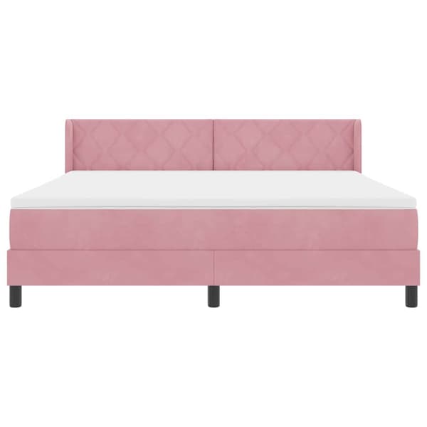 vidaXL Bäddfjäder med madrass Rosa 200 x 180 cm Polyester