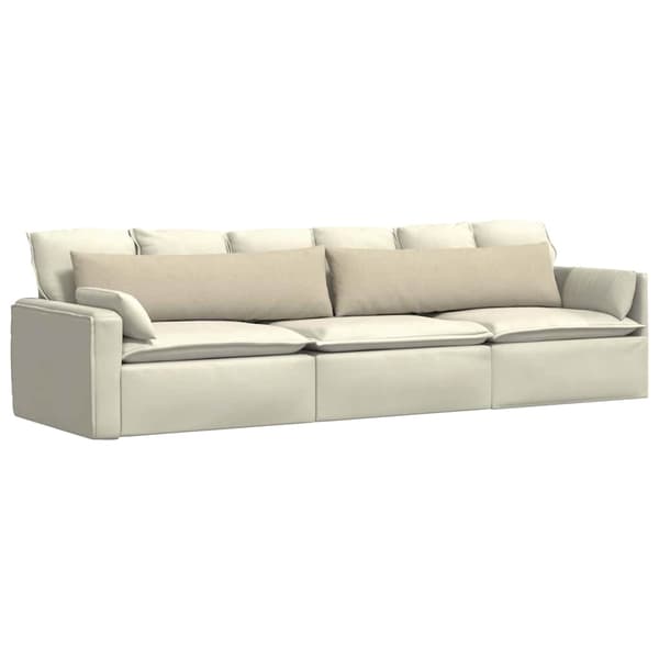 vidaXL Soffkuddar 2 st Kräm 145 x 40 cm tyg