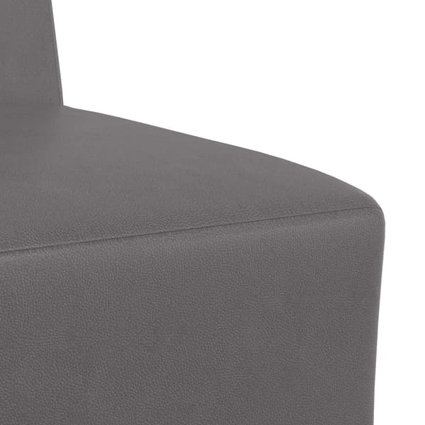 vidaXL Soffstol utan armstöd grå 55 cm konstläder