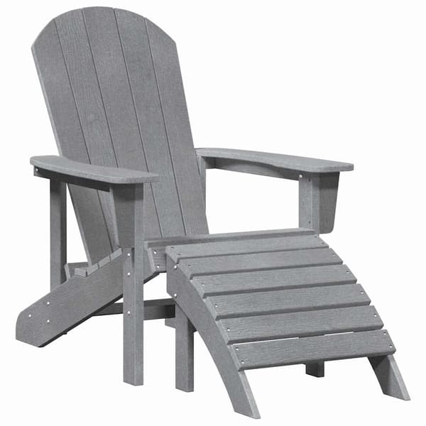 vidaXL Trädgård Stol 3 pcs Ljusgrå polyeten