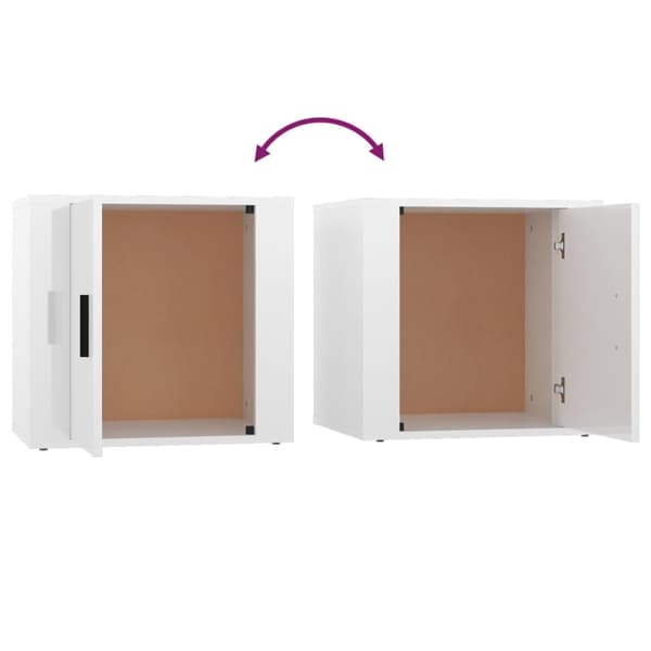 vidaXL Sängbord vit högglans 40x35x47 cm