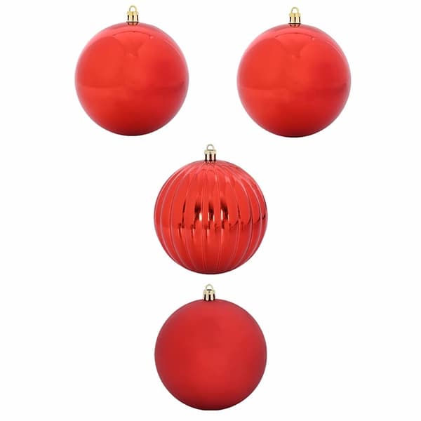 vidaXL Julepyntsett XXL 4 pcs Rød Plast