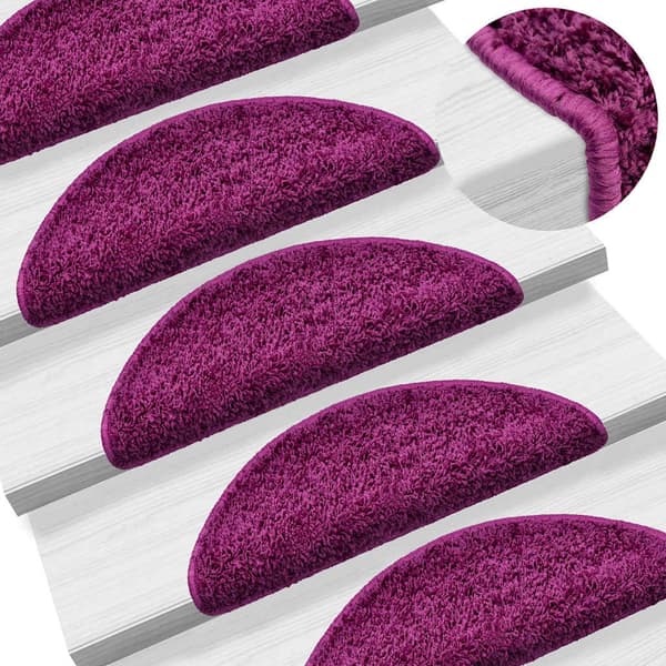 vidaXL Trappmattor 30 st violett 56x17x3 cm