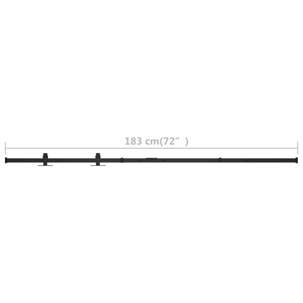 vidaXL Mini skyvedørsett karbonstål 183 cm