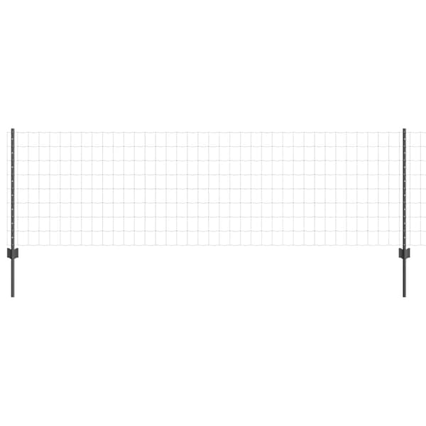 vidaXL Gjerde med innlegg. Grå 0.8 x 10 m Stål