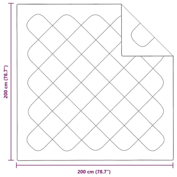 vidaXL Sommar Duvet Vit 200 x 200 x 3 cm Polyester