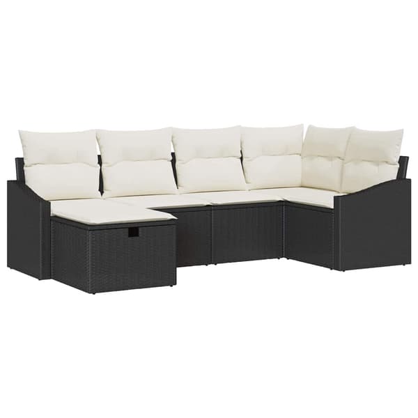 vidaXL Soffset med kudde 7 pcs konstrotting