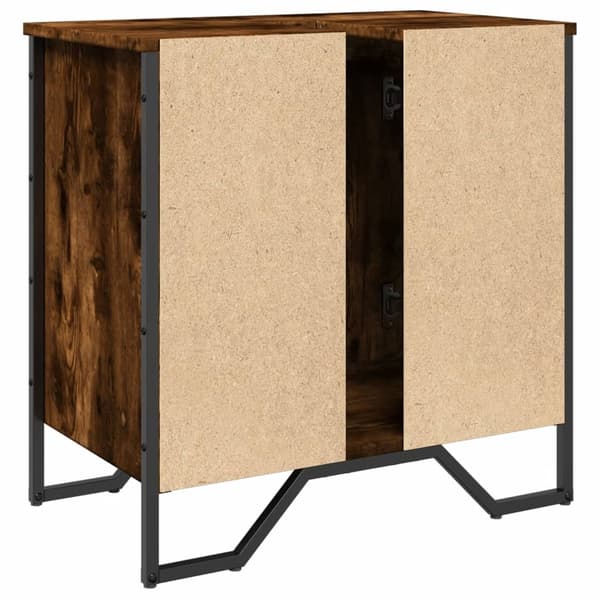 vidaXL Servantskap røkt eik 60x35x60 cm konstruert tre