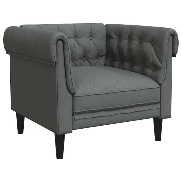 vidaXL Soffa Mörkgrå 78,5 x 74,5 x 74,5 cm Polyester