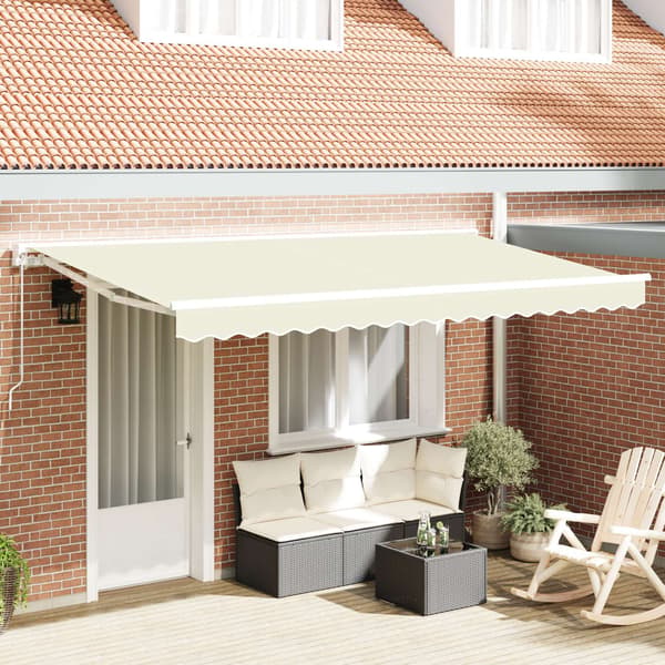vidaXL Markisväv Kräm 4 x 2 m Polyester