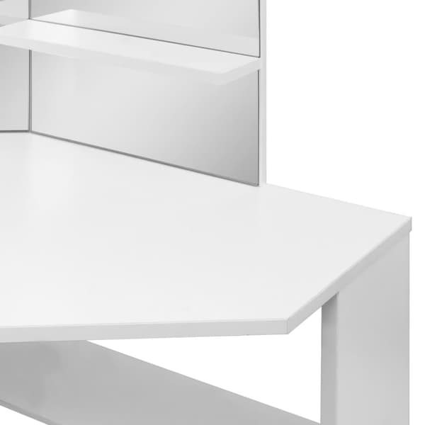 vidaXL Sminkbord hörn vit