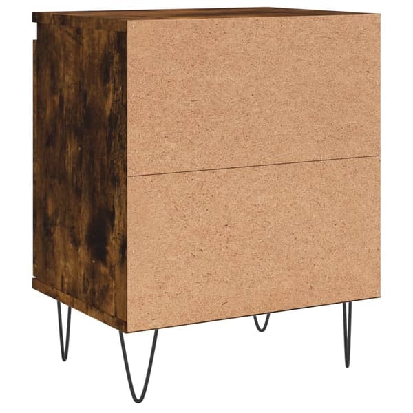 vidaXL Nattbord røkt eik 40x30x50 cm konstruert tre