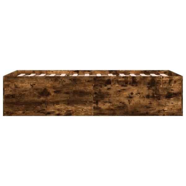vidaXL Sengeramme røkt eik 75x190 cm konstruert tre