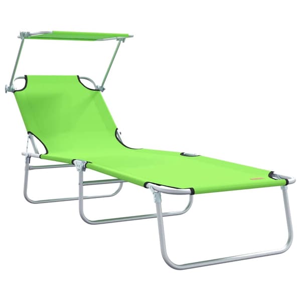 vidaXL Solstol 2 pcs grønn 58 x 188 x 77cm Polyester