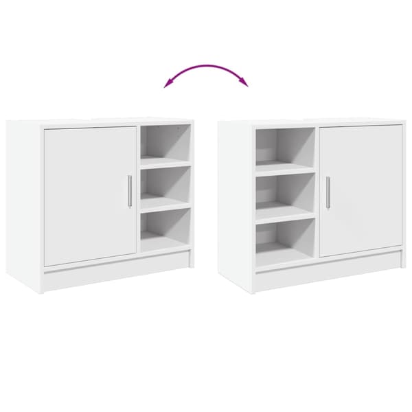 vidaXL Servantskap hvit 63x29x55 cm konstruert tre