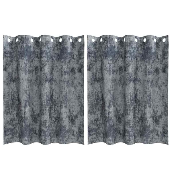 vidaXL Sammetsgardiner 2 pcs Silvergrå 140 x 140 cm Sammet