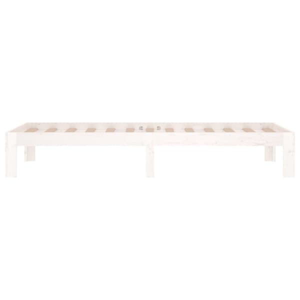 vidaXL Sengeramme hvit heltre 75x190 cm Small Single