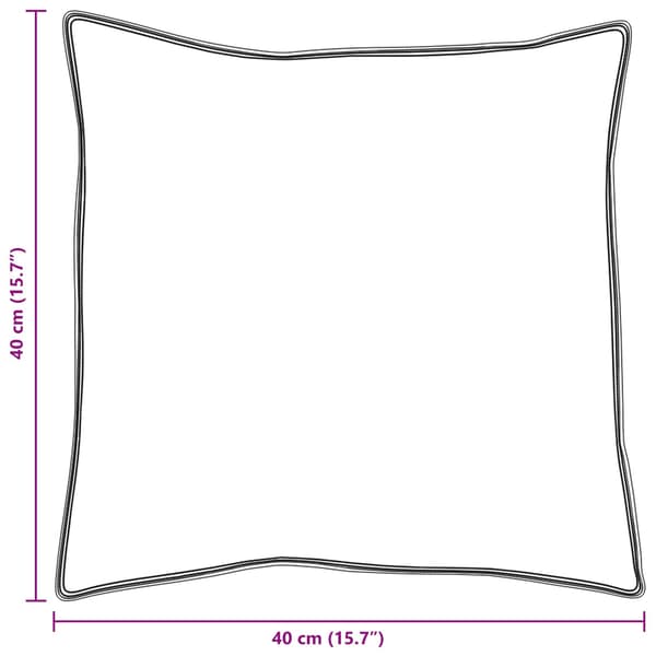 vidaXL Kudde med kudde 2 pcs Vit 40 x 40 cm Bomull