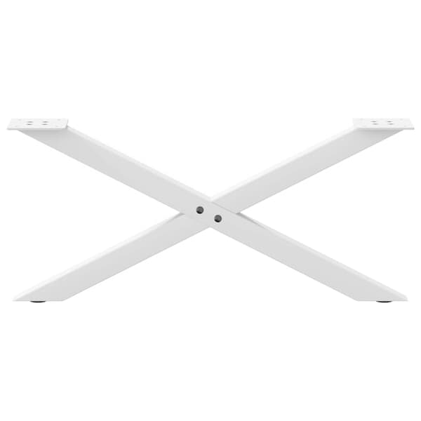 vidaXL Soffbordsben X-formade 2 st vit 70x(30-31) cm stål