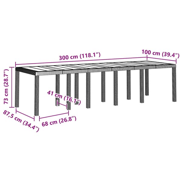 vidaXL Hage Spisegruppe 13 pcs Antrasitt Plast