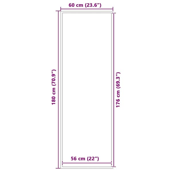 vidaXL Dørmatte Brun 60x180 cm