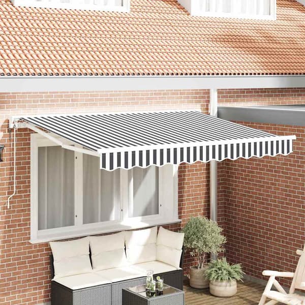 vidaXL Markisram Antracit och Vit 250 x 200 cm