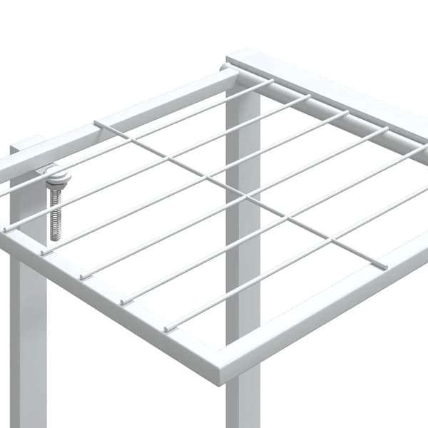 vidaXL Växtställ 94,5x25x89 cm vit järn