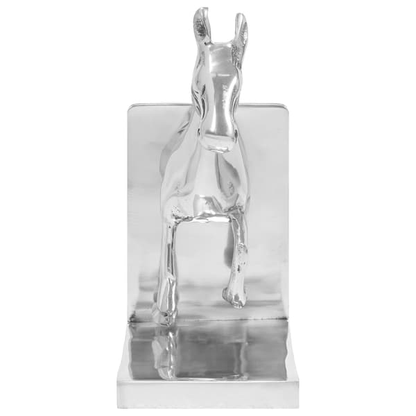 vidaXL Bokstöd Set om 2 Silver Aluminium 11 x 14 x 25 cm Vacker Design