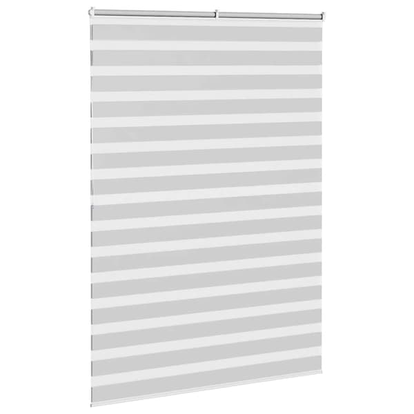 vidaXL Rullgardin zebra ljusgrå 155x200 cm tyg bredd 150,9cm polyester