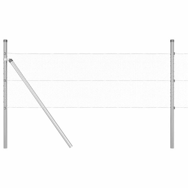vidaXL Gjerdepåle sølv 100 x 0,8 m (13 mm mesh) Stål