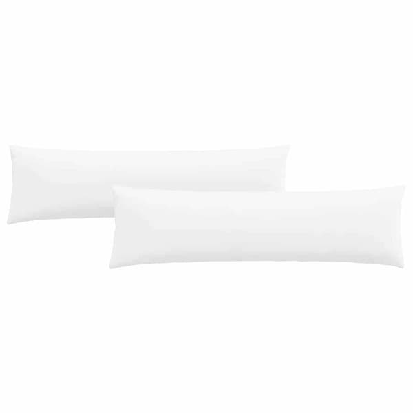 vidaXL Soffkuddar 2 st Vit 145 x 40 cm tyg
