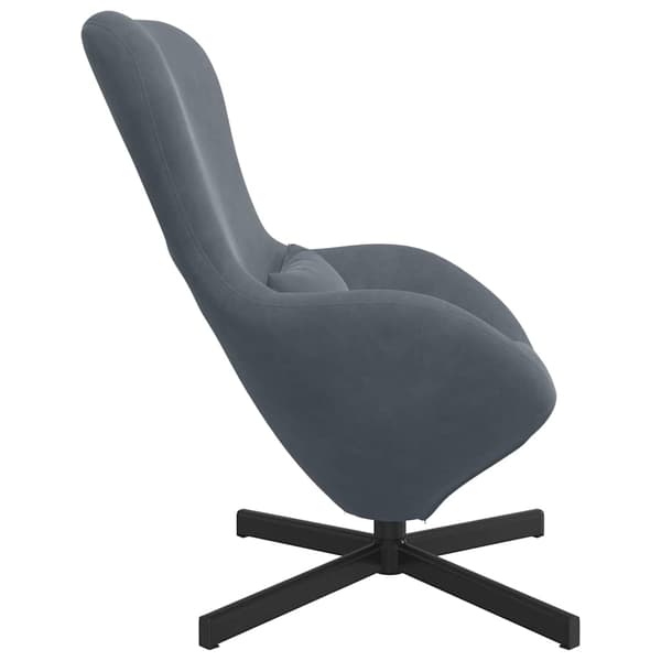 vidaXL Äggfåtölj Mörkgrå 63 x 73 x 90 cm Sammet