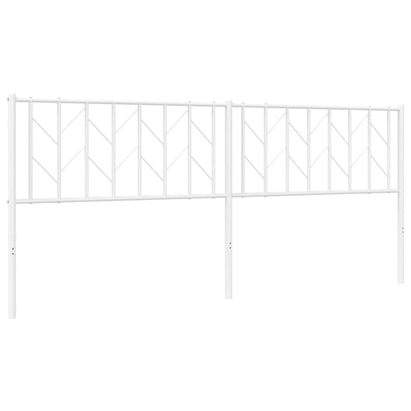 vidaXL Utskiftbar sengegavl i metall hvit 200 cm