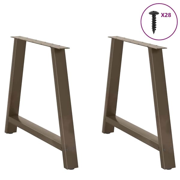 vidaXL Soffbordsben A-formade 2 st 100x(72-73) cm stål