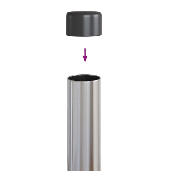 vidaXL Staketstolpar 2 pcs Silver 120 cm Pulverlackerad stål