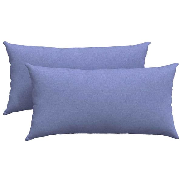vidaXL Soffkuddar 2 st Blå 80 x 40 cm tyg