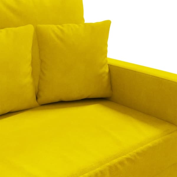 vidaXL 2-sitssoffa gul 140 cm sammet