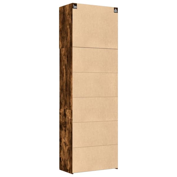 vidaXL Highboard røkt eik 80x42,5x249 cm konstruert tre